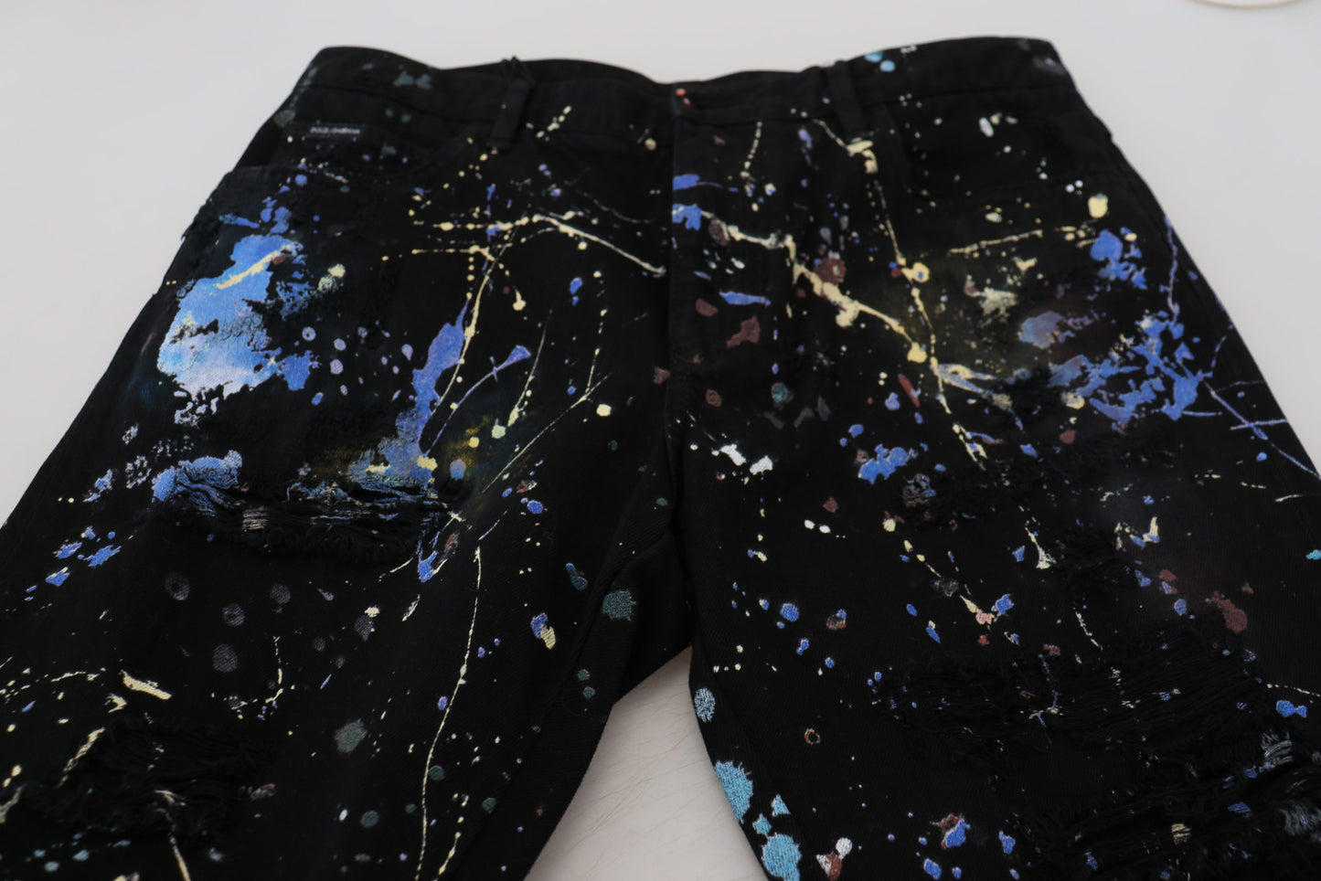 Dolce & Gabbana Udsøgte Farvestrålende Print Denimbukser