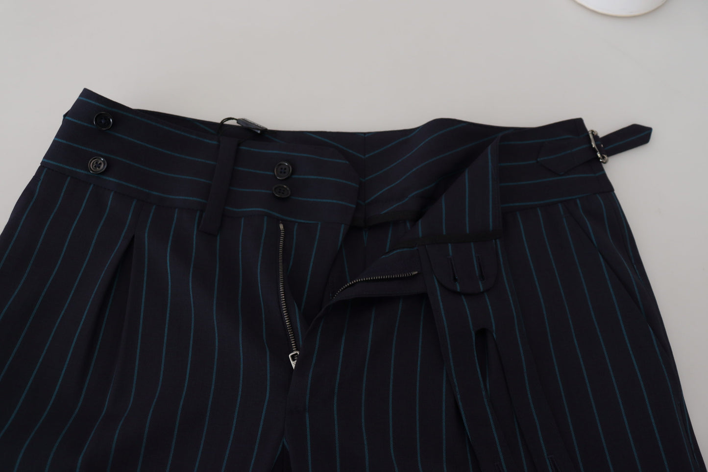 Dolce & Gabbana Elegante Stribede Bukser i Jomfruuld