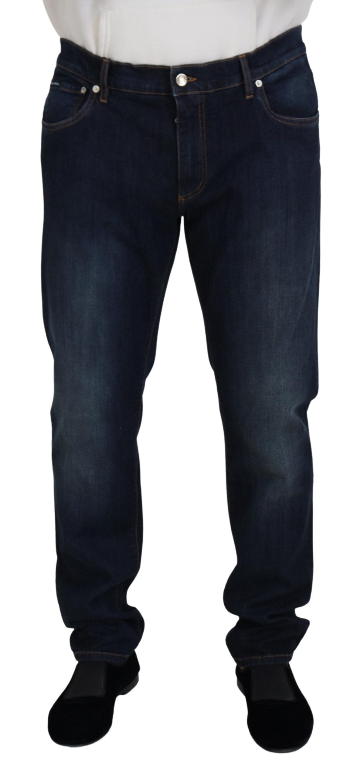 Dolce & Gabbana Elegante Blå Denimbukser