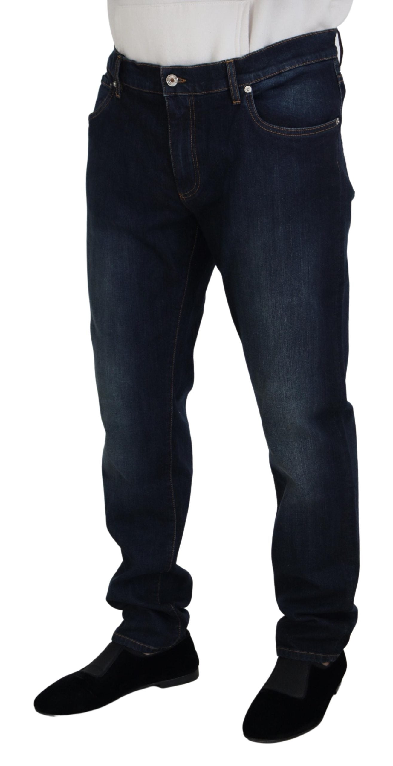 Dolce & Gabbana Elegante Blå Denimbukser