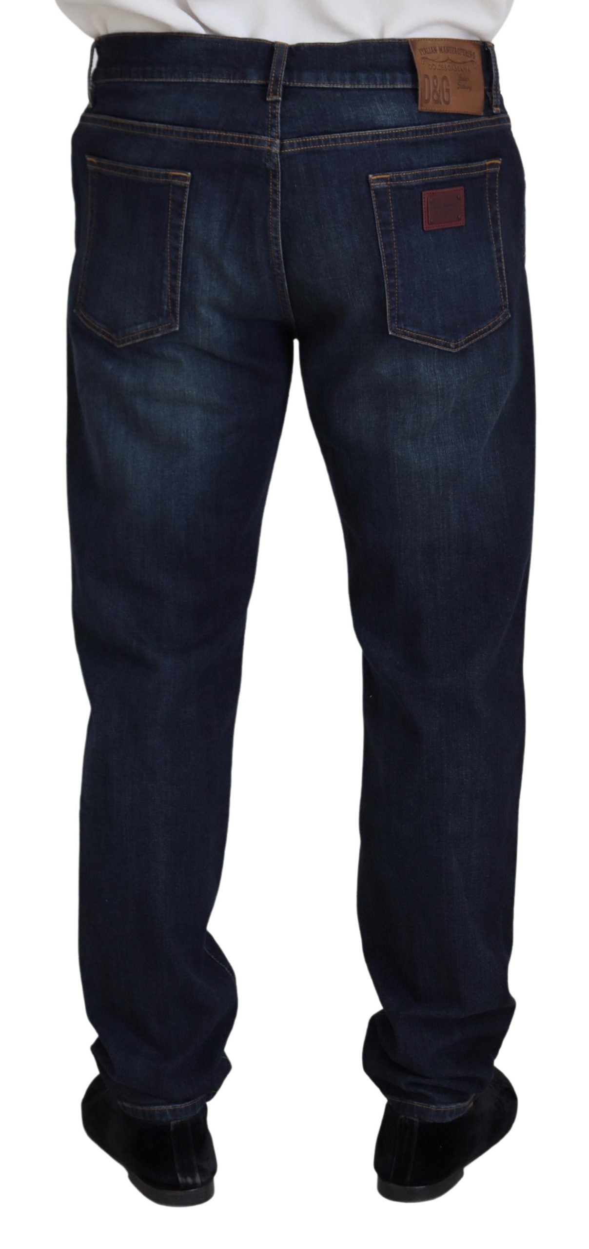 Dolce & Gabbana Elegante Blå Denimbukser