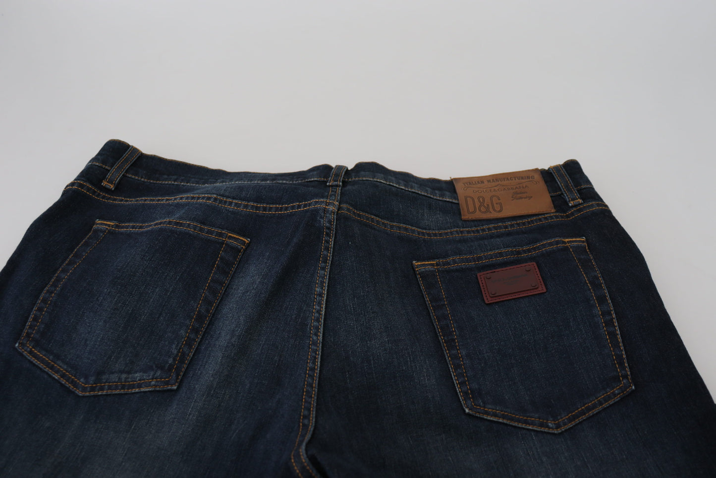 Dolce & Gabbana Elegante Blå Denimbukser