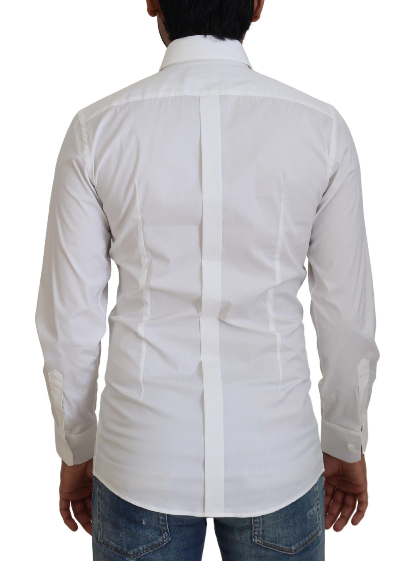 Dolce & Gabbana Blændende Hvid Slim Fit Skjorte
