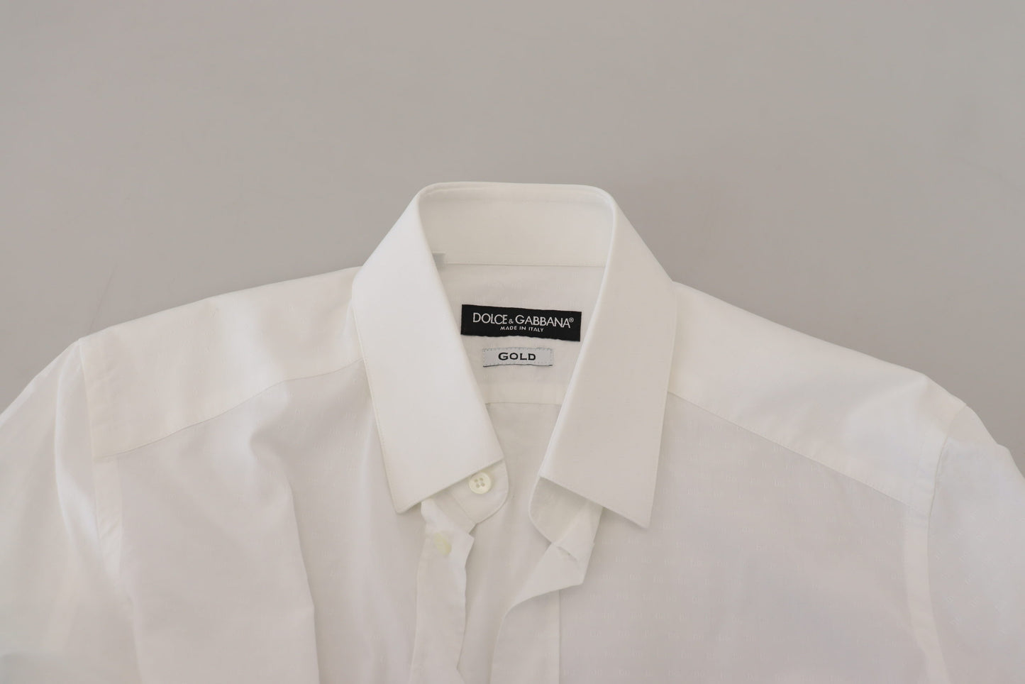 Dolce & Gabbana Elegant Hvid Bomuldsskjorte Slim Fit
