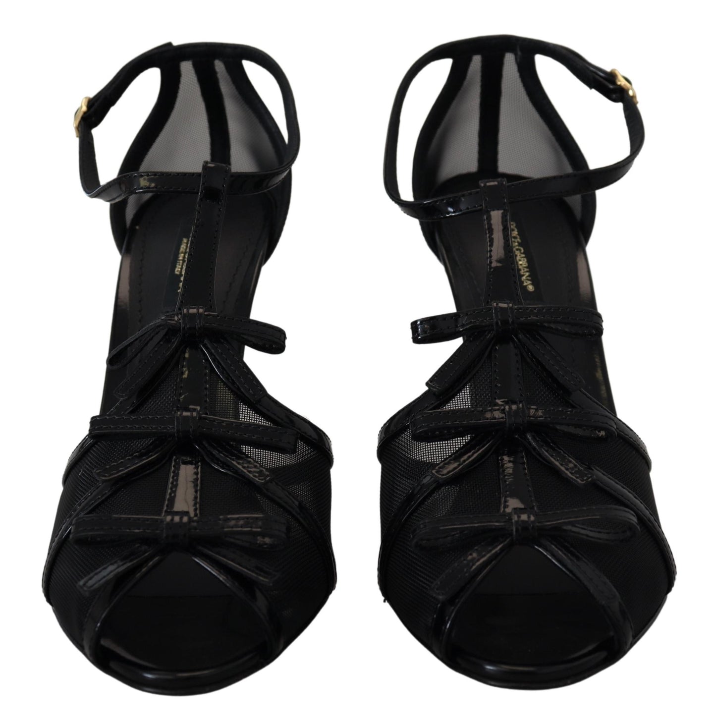 Dolce & Gabbana Elegante Sorte Sandaler med Stilettohæl