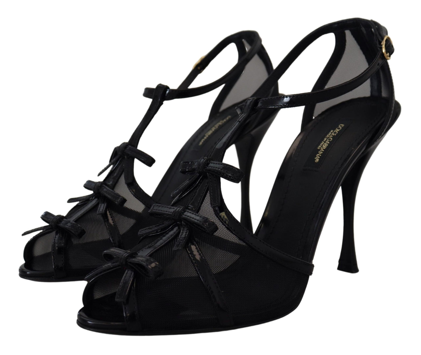 Dolce & Gabbana Elegante Sorte Sandaler med Stilettohæl