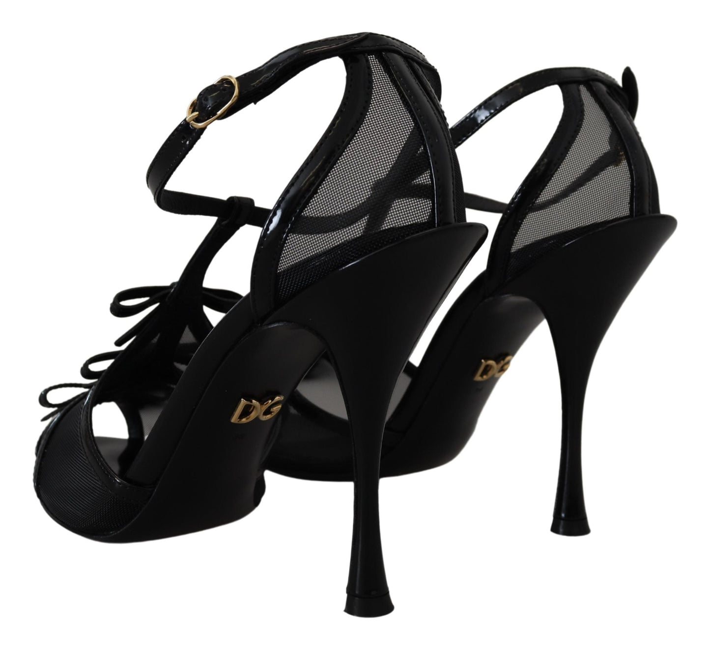 Dolce & Gabbana Elegante Sorte Sandaler med Stilettohæl