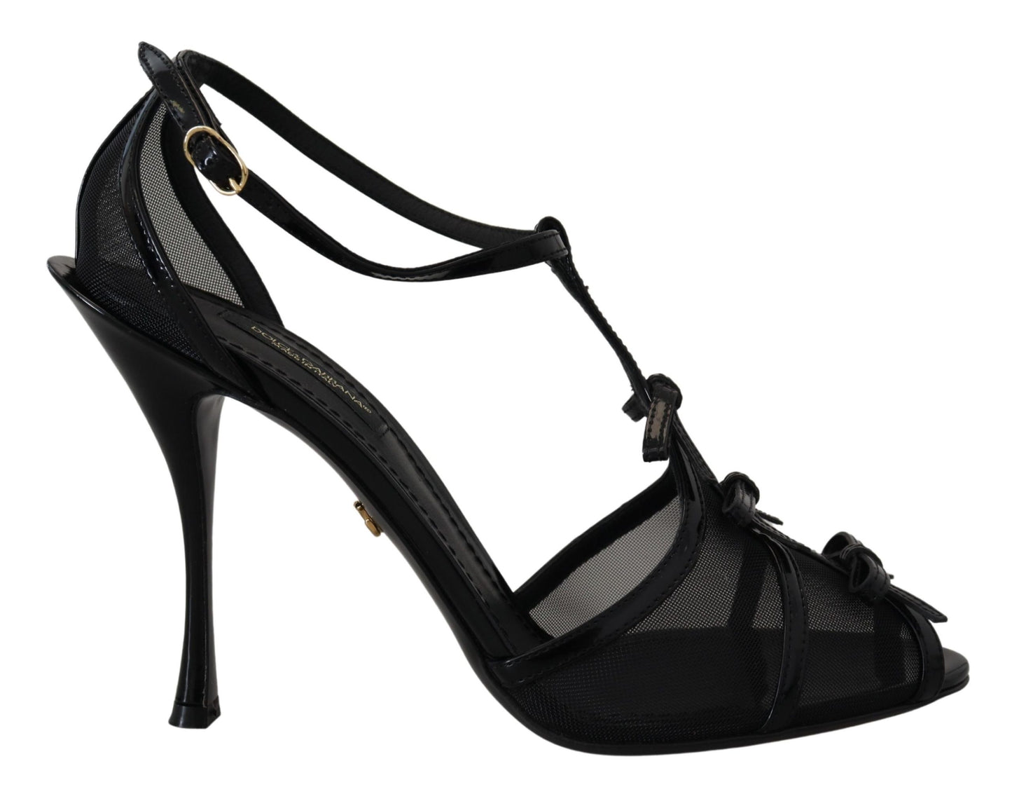 Dolce & Gabbana Elegante Sorte Sandaler med Stilettohæl