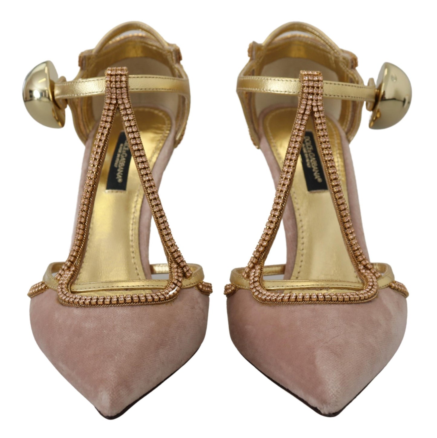 Dolce & Gabbana Elegante Pink Krystal Pumps med Høje Hæle