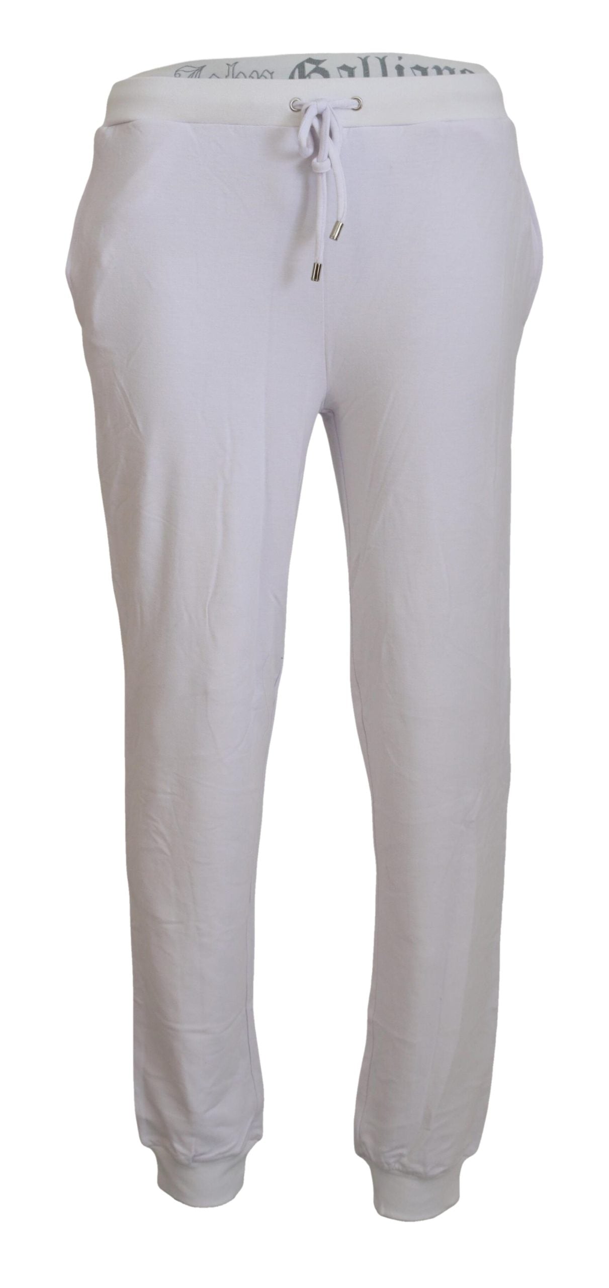 John Galliano Chic Hvide Joggingbukser - Afslappet Elegance