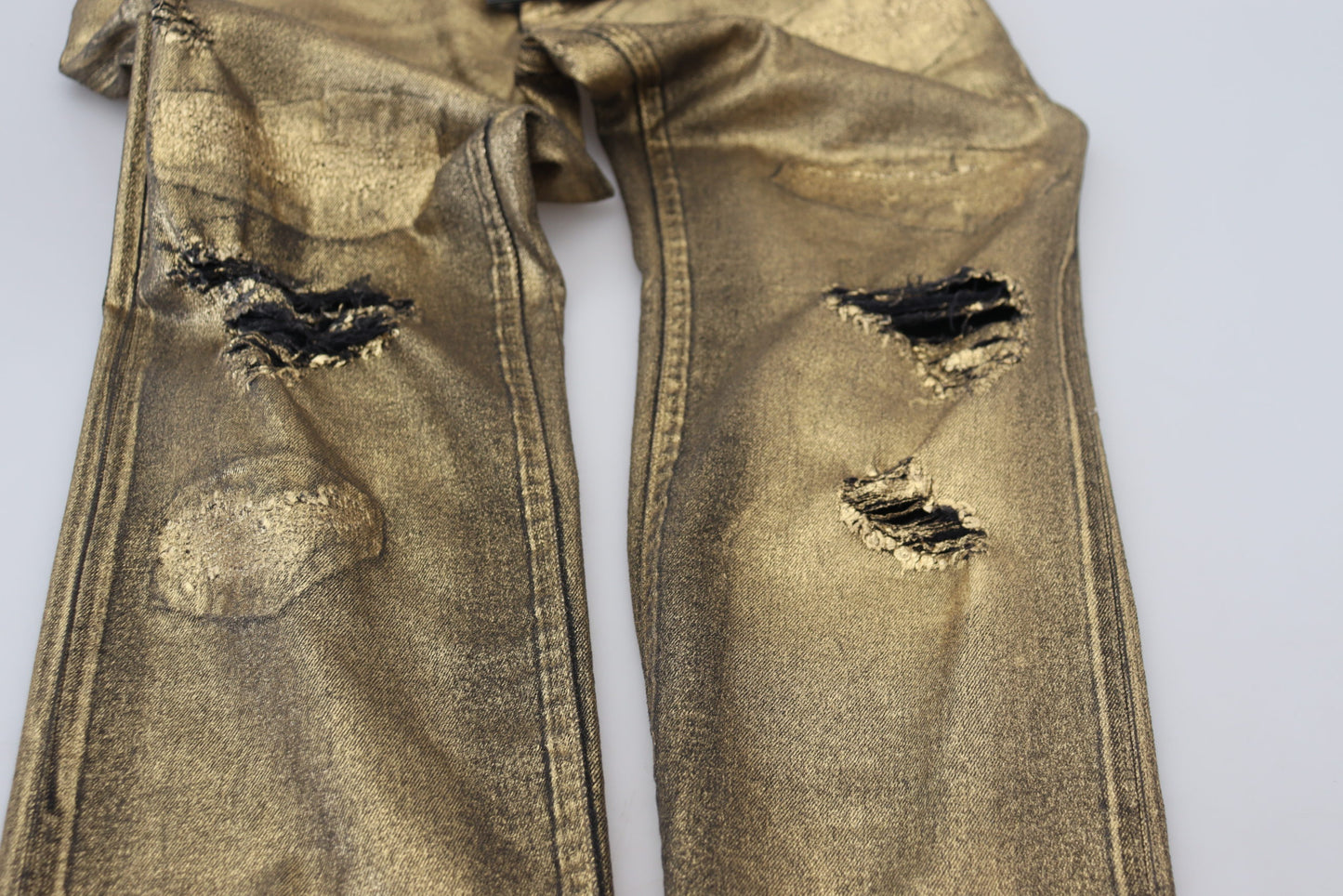 Dolce & Gabbana Elegant Guld Denim Elegance