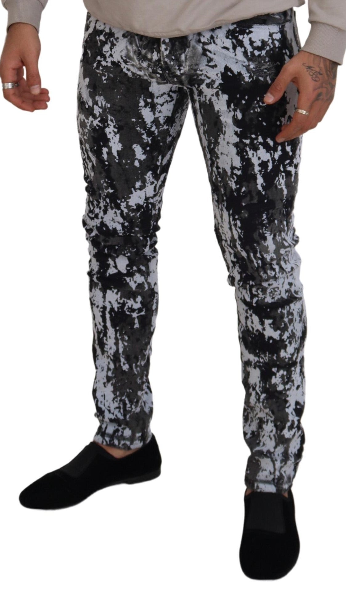 Dolce & Gabbana Flerfarvet Tie Dye Denim Ekstravaganza