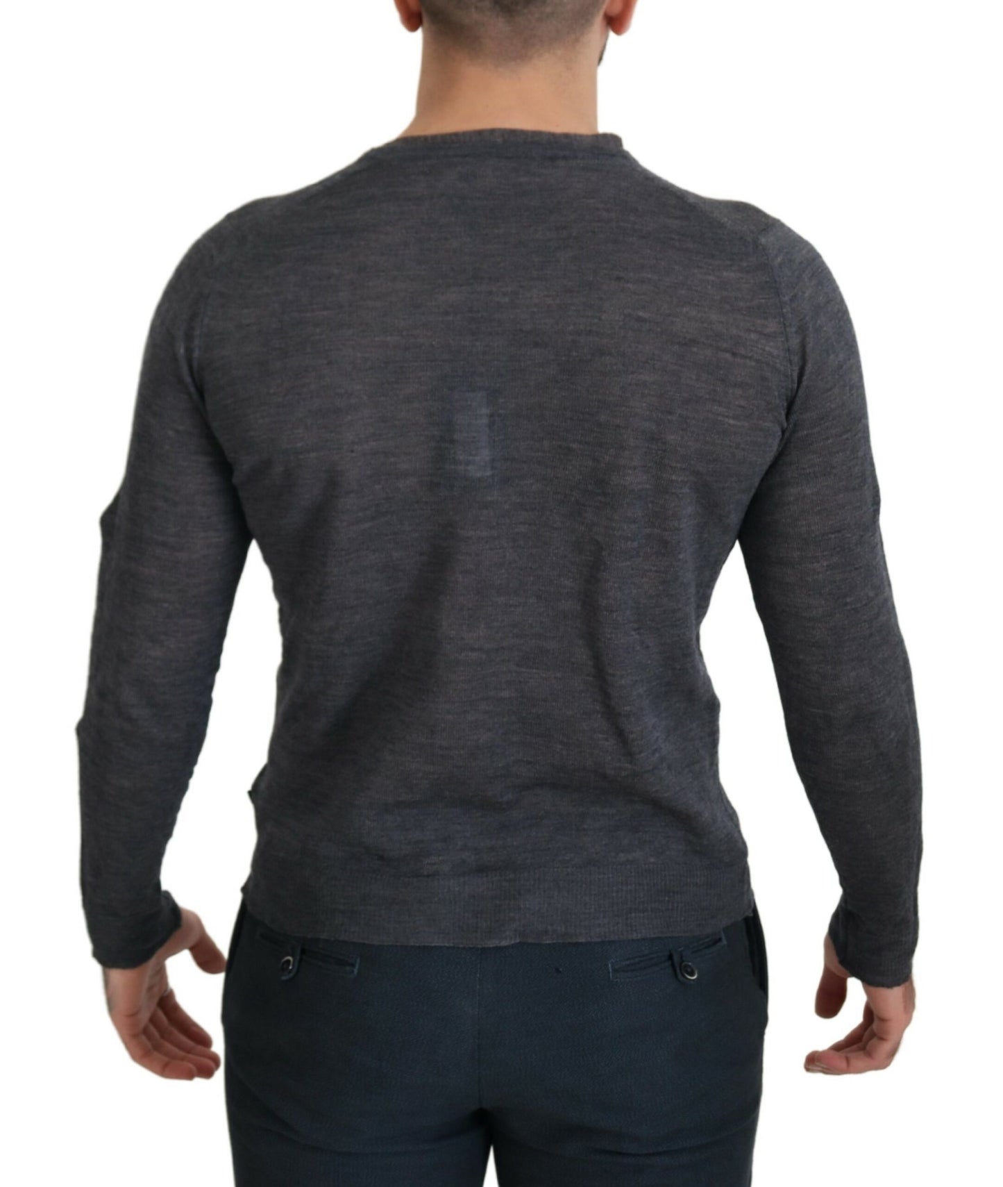 Costume National Sleek Grå Crewneck Pullover