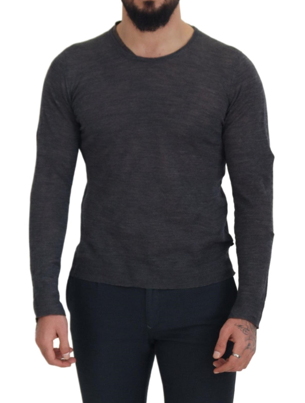 Costume National Sleek Grå Crewneck Pullover