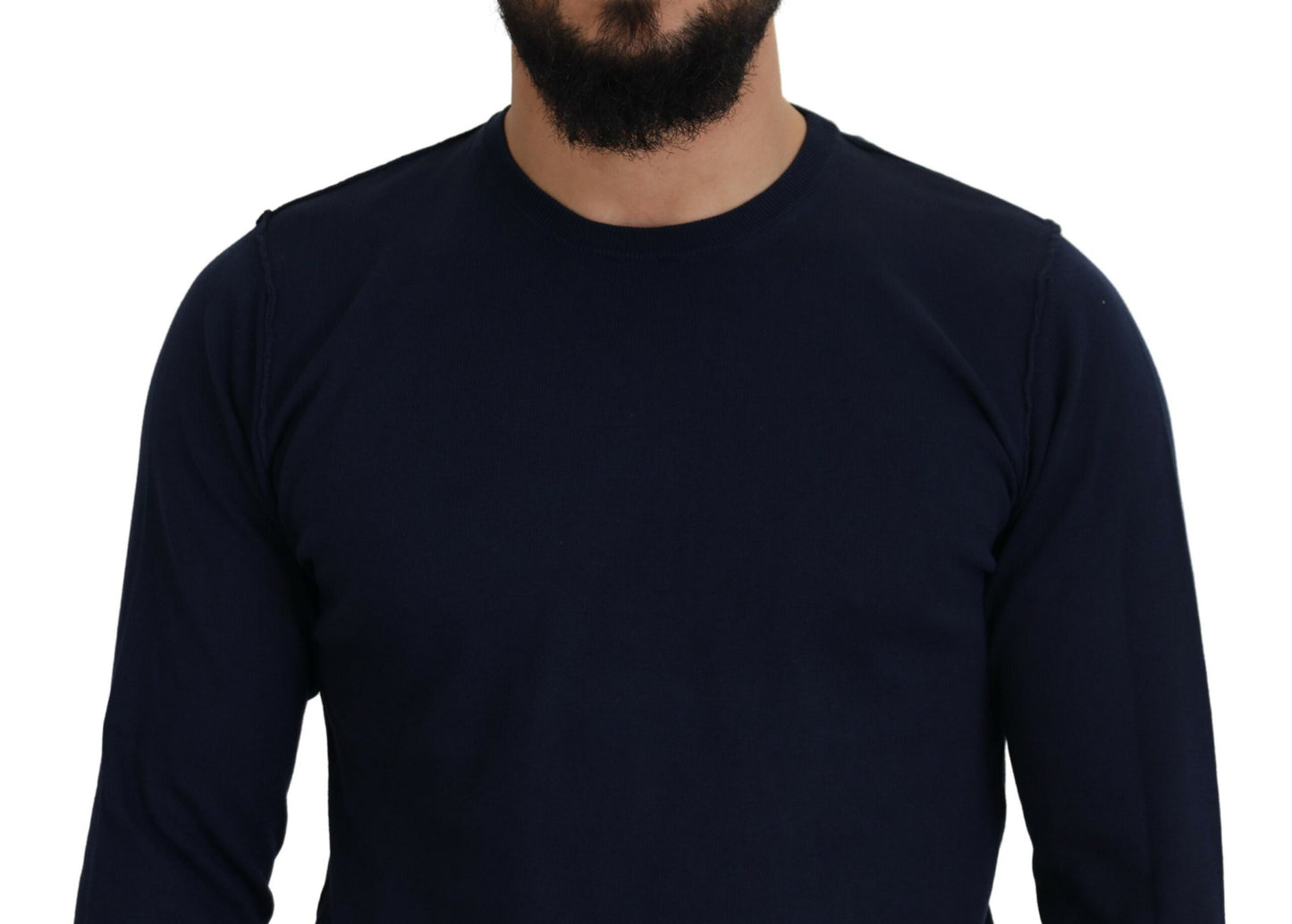 Paolo Pecora Milano Autentisk Crewneck blå Pullover sweater