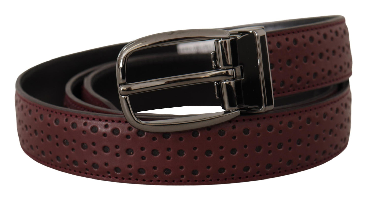 Dolce & Gabbana Elegant Læderbælte med Metalspænde