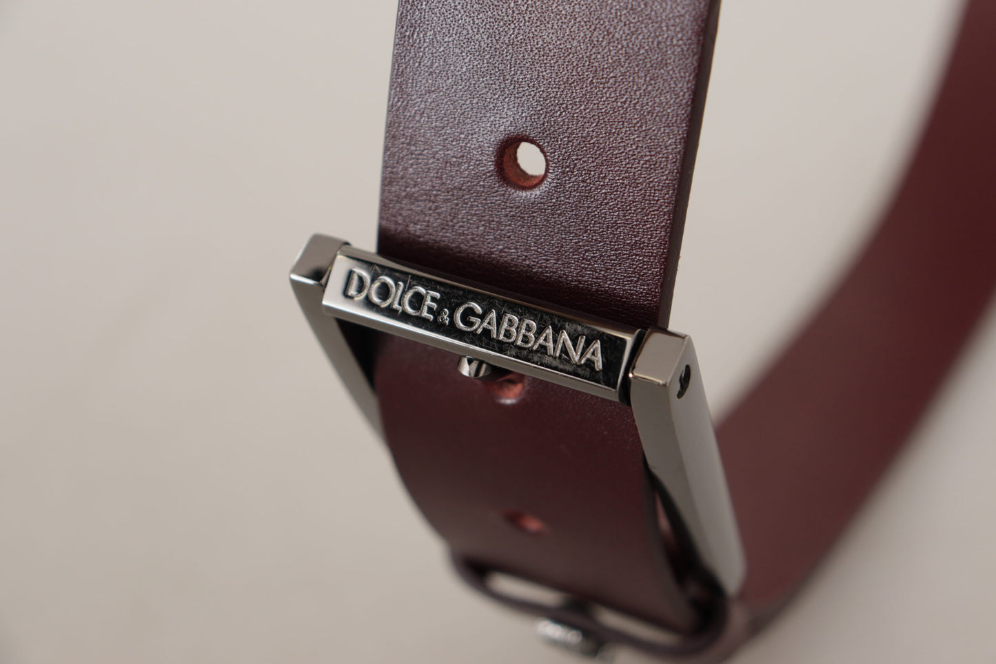 Dolce & Gabbana Elegant Brunt Læderbælte