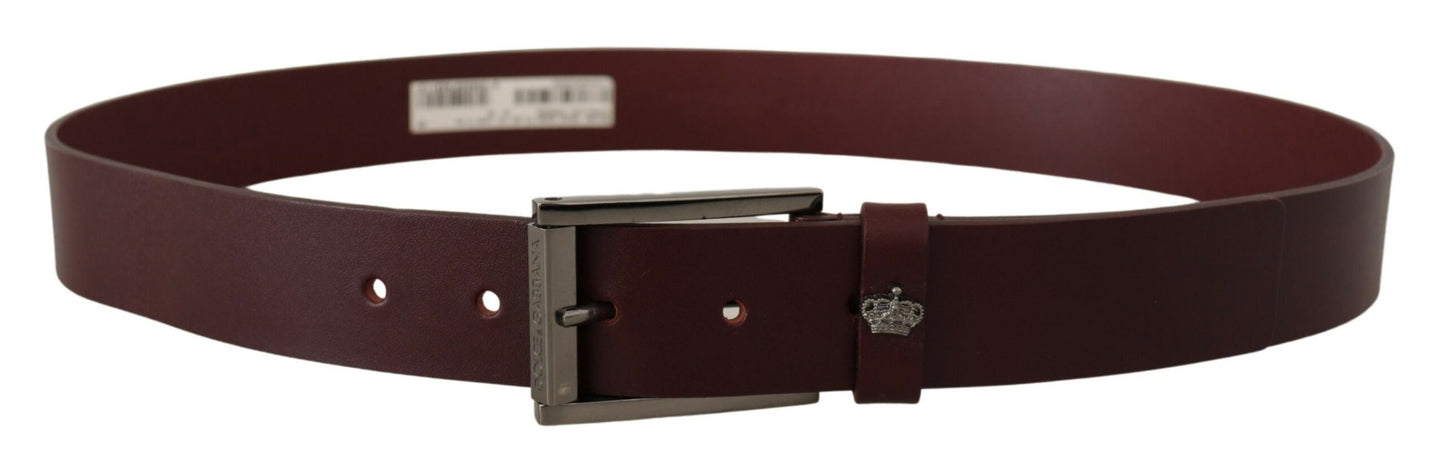 Dolce & Gabbana Elegant Brunt Læderbælte