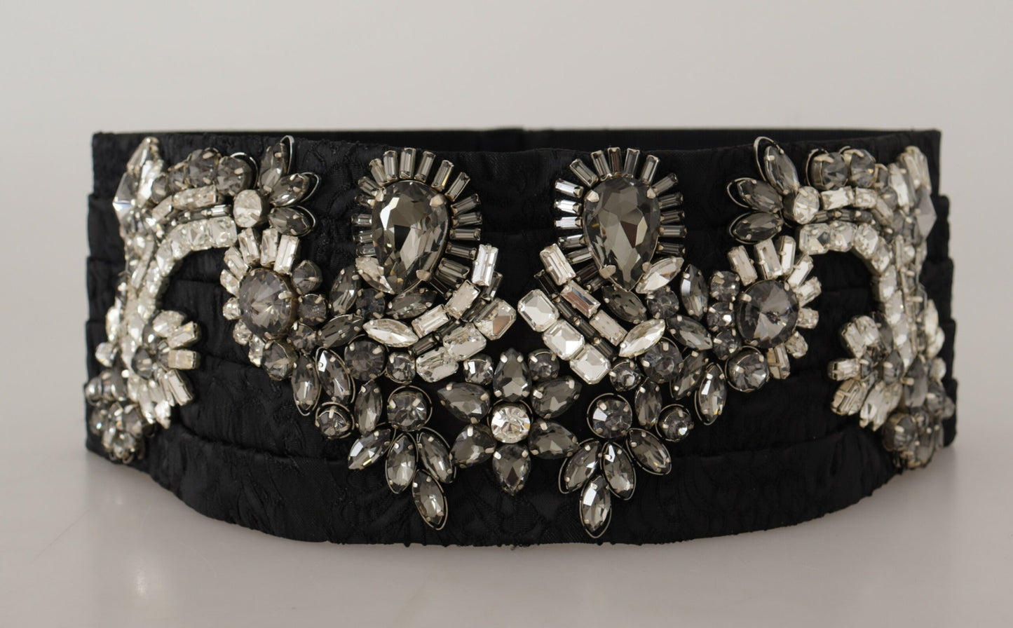 Dolce & Gabbana Elegant Silkebælte med Rhinsten