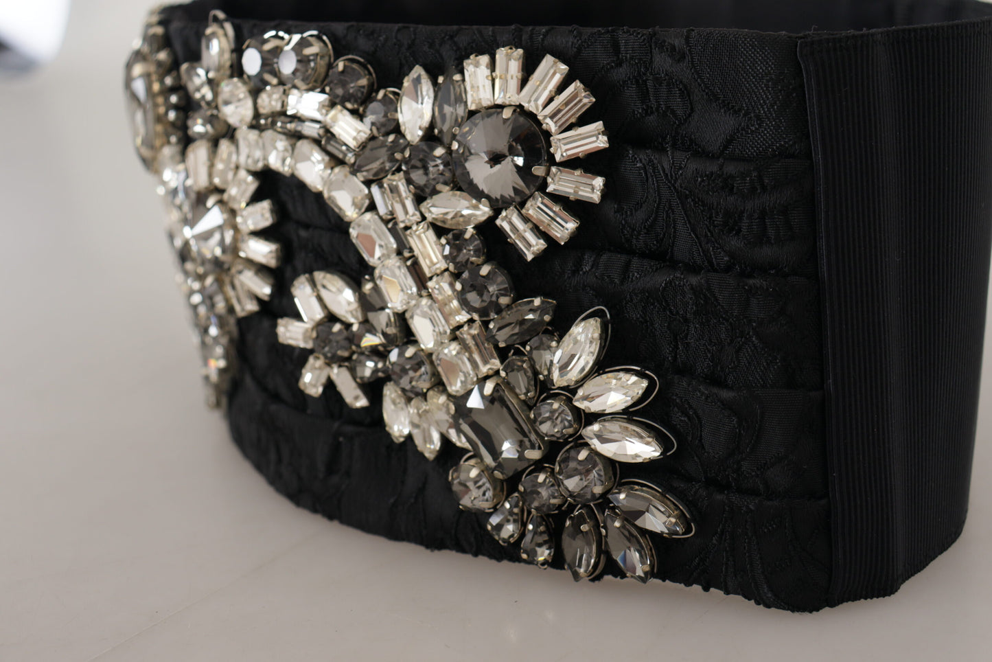 Dolce & Gabbana Elegant Silkebælte med Rhinsten