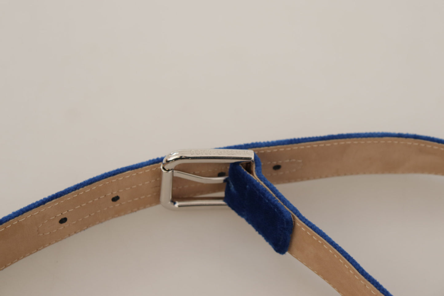 Dolce & Gabbana Elegant Velvet Metal-Logo Bælte