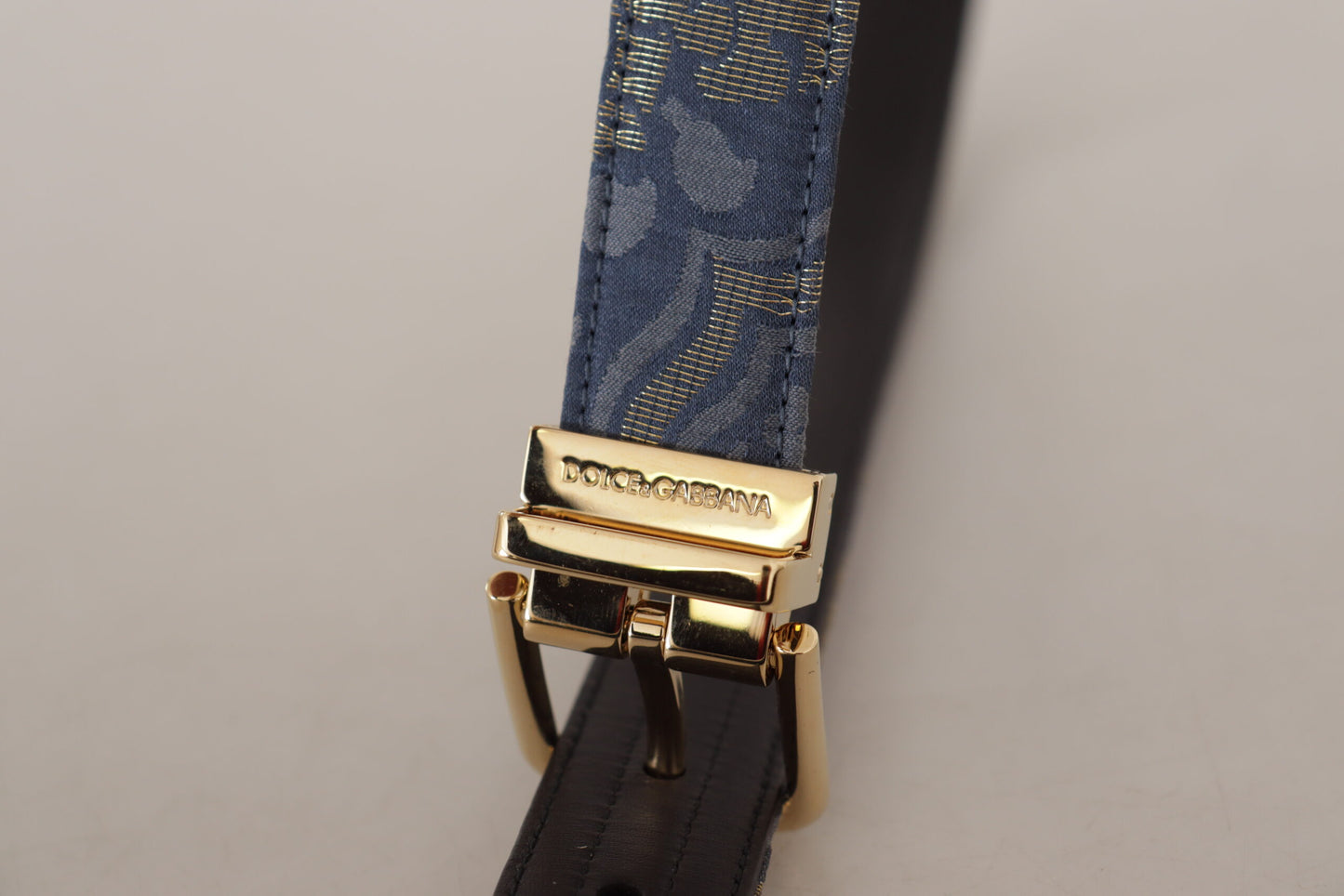 Dolce & Gabbana Elegant Marineblåt Læderbælte