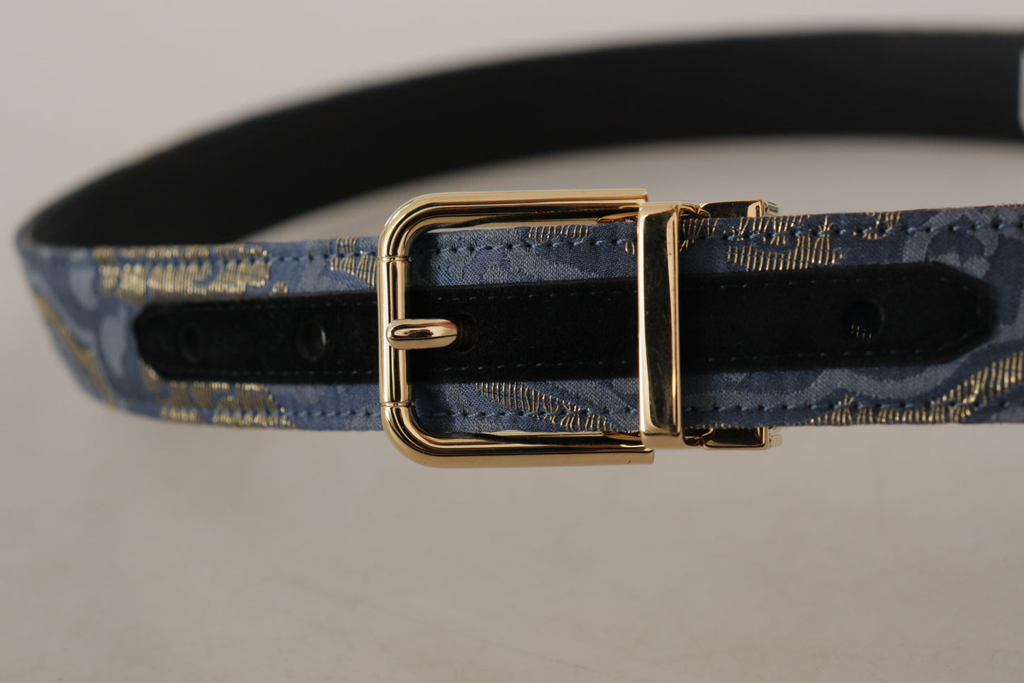 Dolce & Gabbana Elegant Marineblåt Læderbælte
