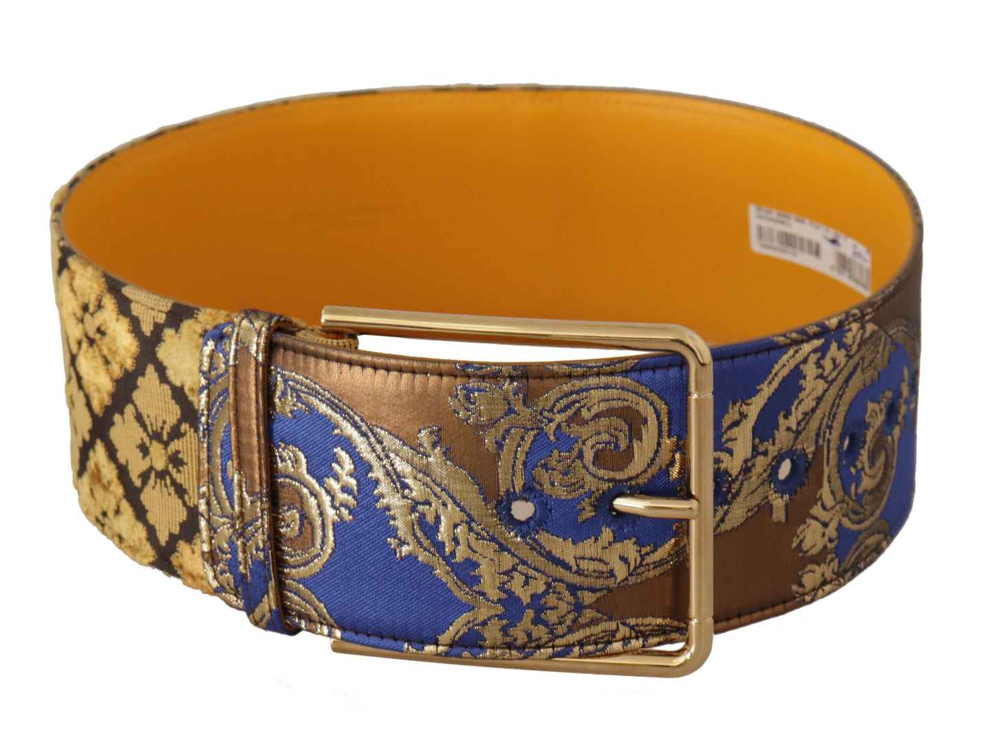 Dolce & Gabbana Elegant Blåt Læderbælte med Metalspænde