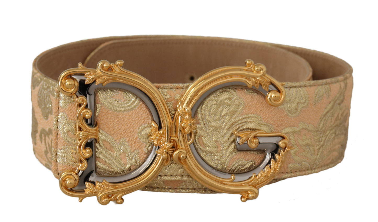 Dolce & Gabbana elegant læderbælte med logospænde