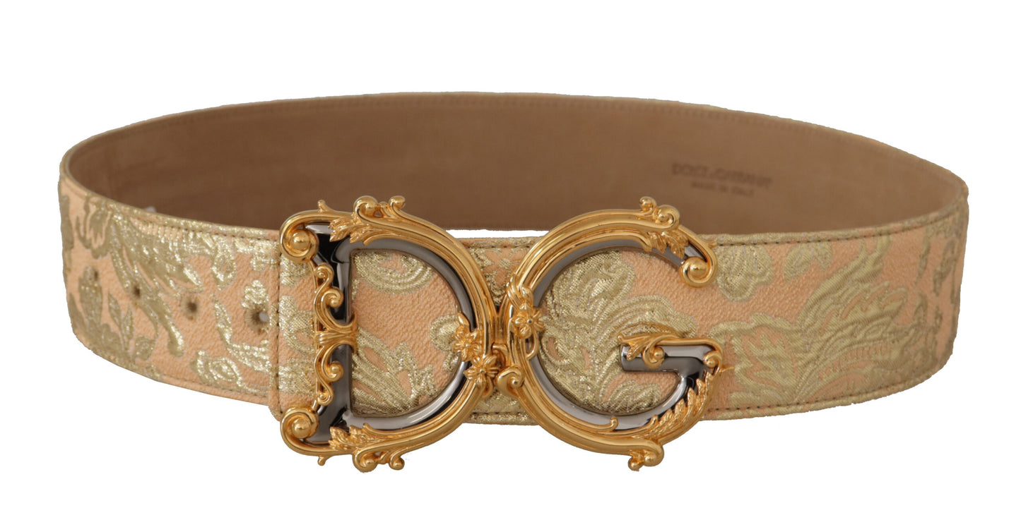 Dolce & Gabbana elegant læderbælte med logospænde