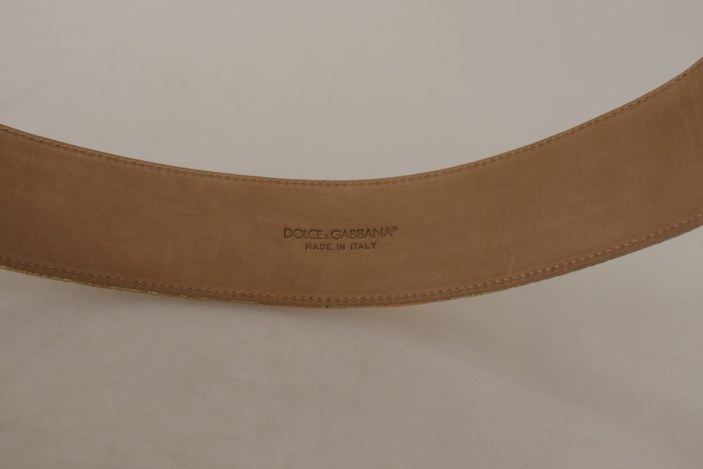 Dolce & Gabbana elegant læderbælte med logospænde