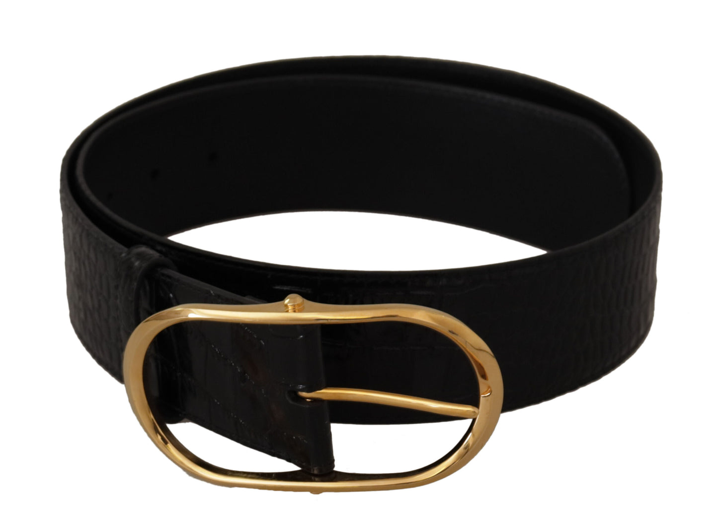 Dolce & Gabbana Chic sort læderbælte med logo