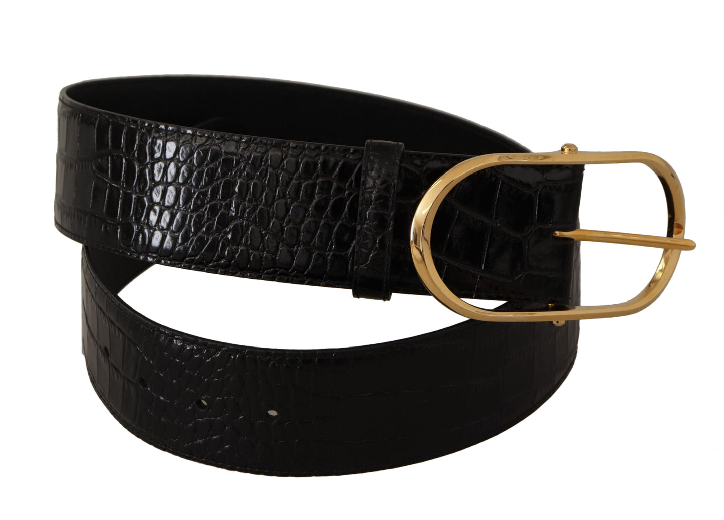 Dolce & Gabbana Chic sort læderbælte med logo