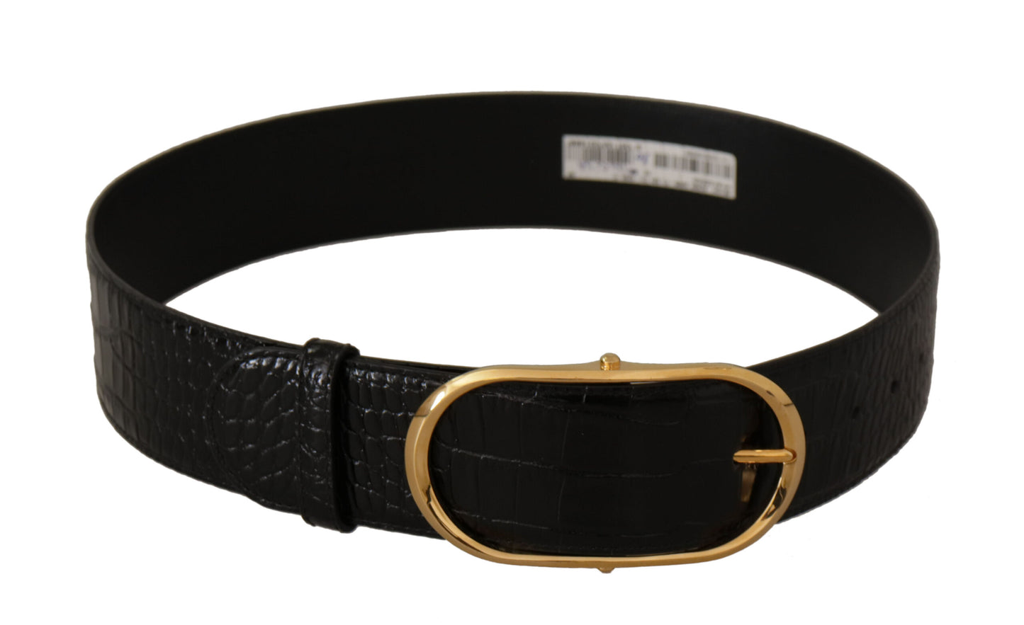 Dolce & Gabbana Chic sort læderbælte med logo
