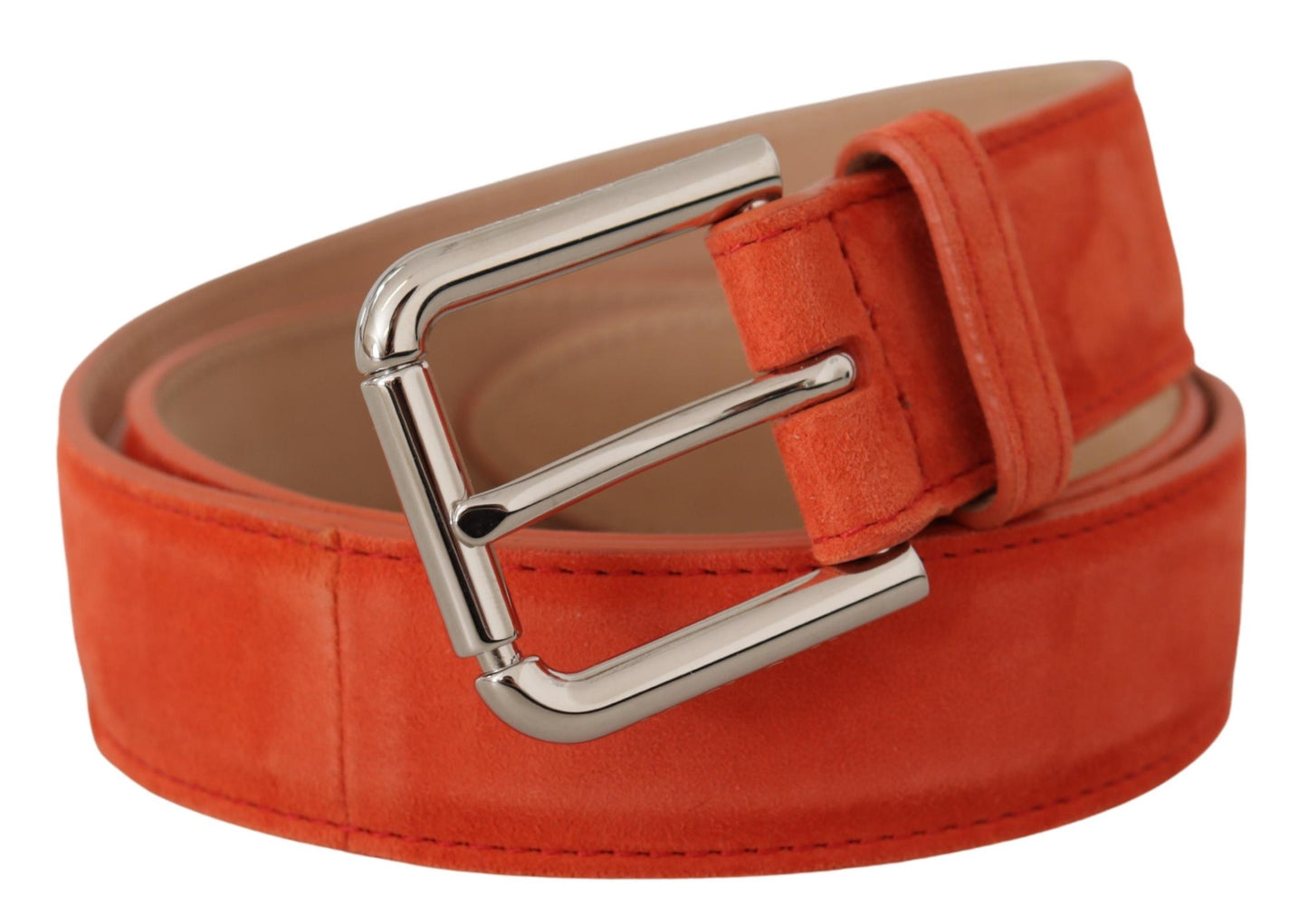 Dolce & Gabbana Elegant Ruskindsbælte i Vibrant Orange
