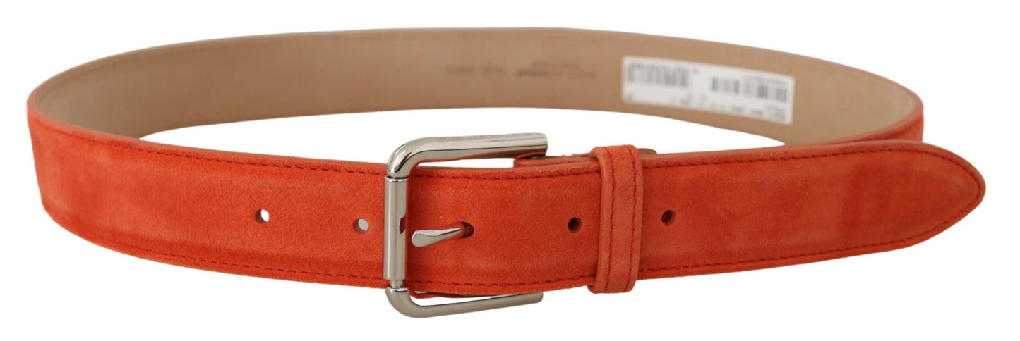 Dolce & Gabbana Elegant Ruskindsbælte i Vibrant Orange