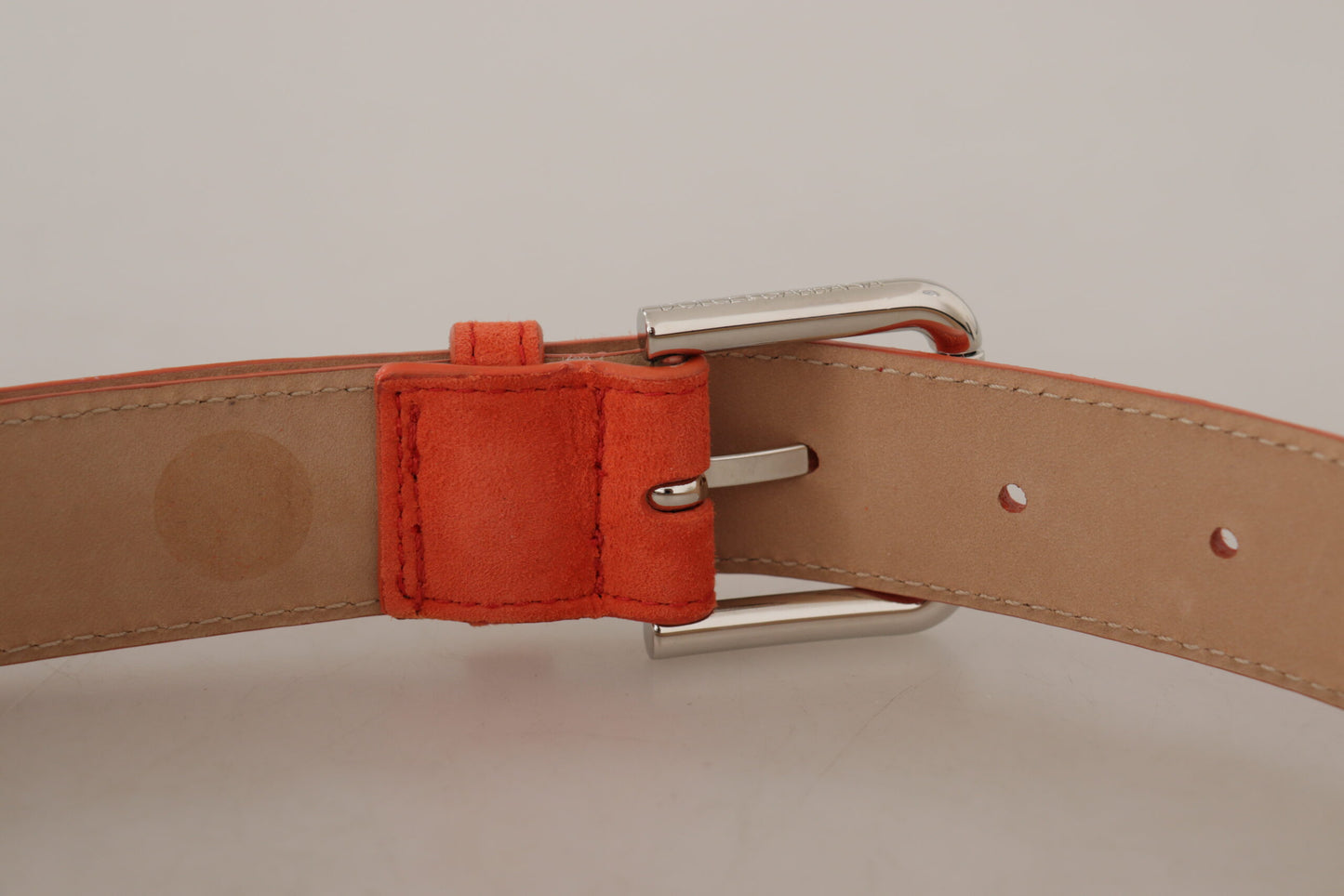 Dolce & Gabbana Elegant Ruskindsbælte i Vibrant Orange