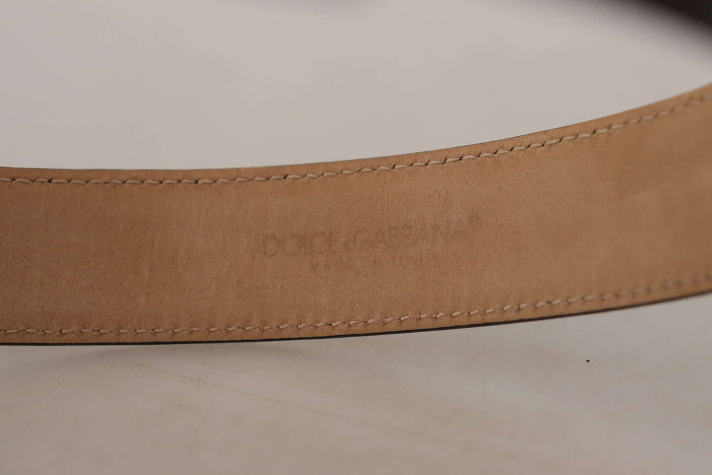 Dolce & Gabbana elegant læderbælte med logospænde