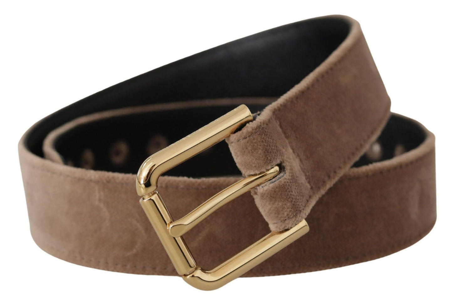 Dolce & Gabbana Elegant Velourbælte med Logospænde
