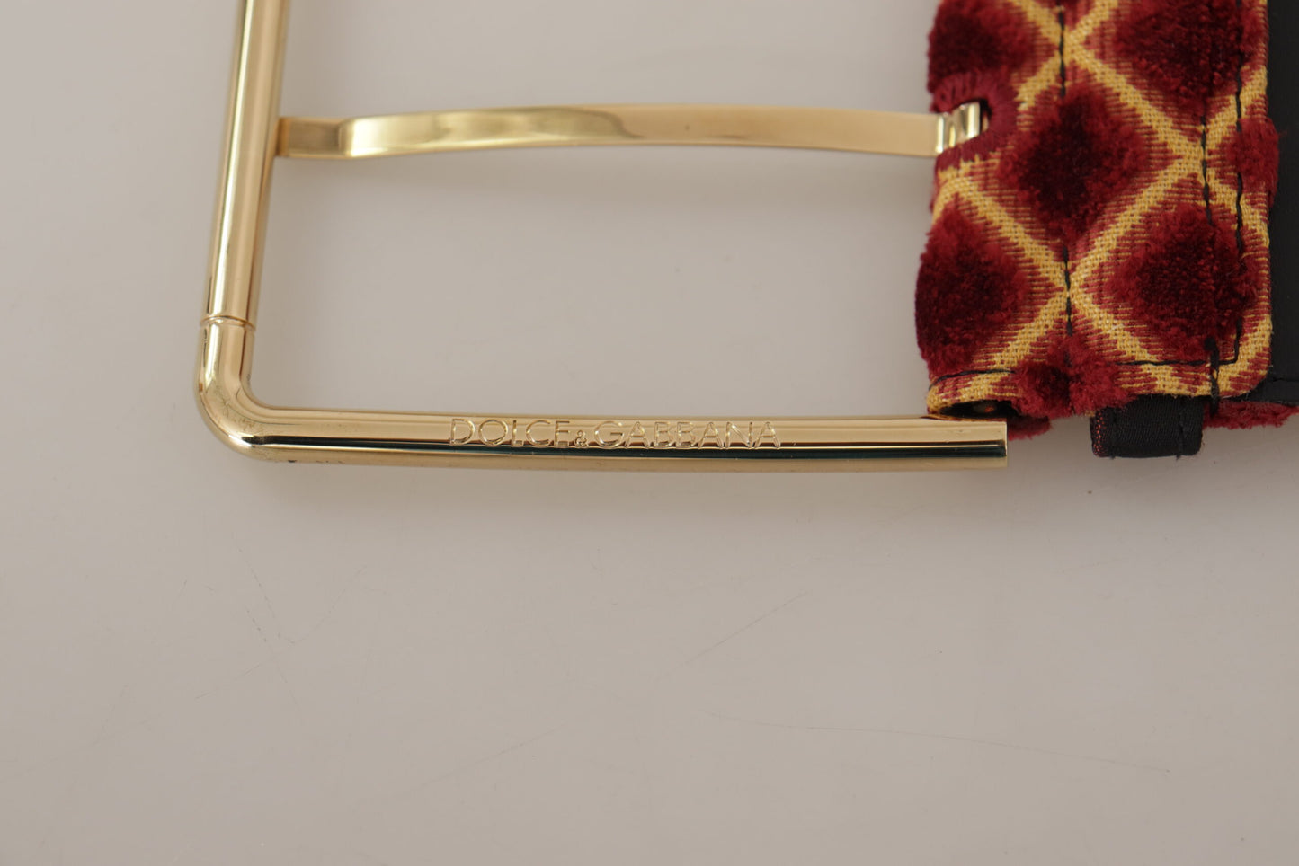 Dolce & Gabbana flerfarvet læderbælte med graveret logo