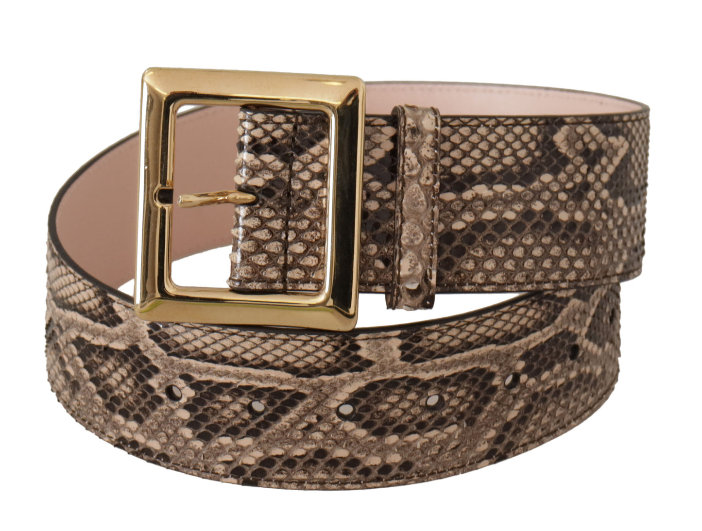 Dolce & Gabbana elegant læderbælte med logospænde