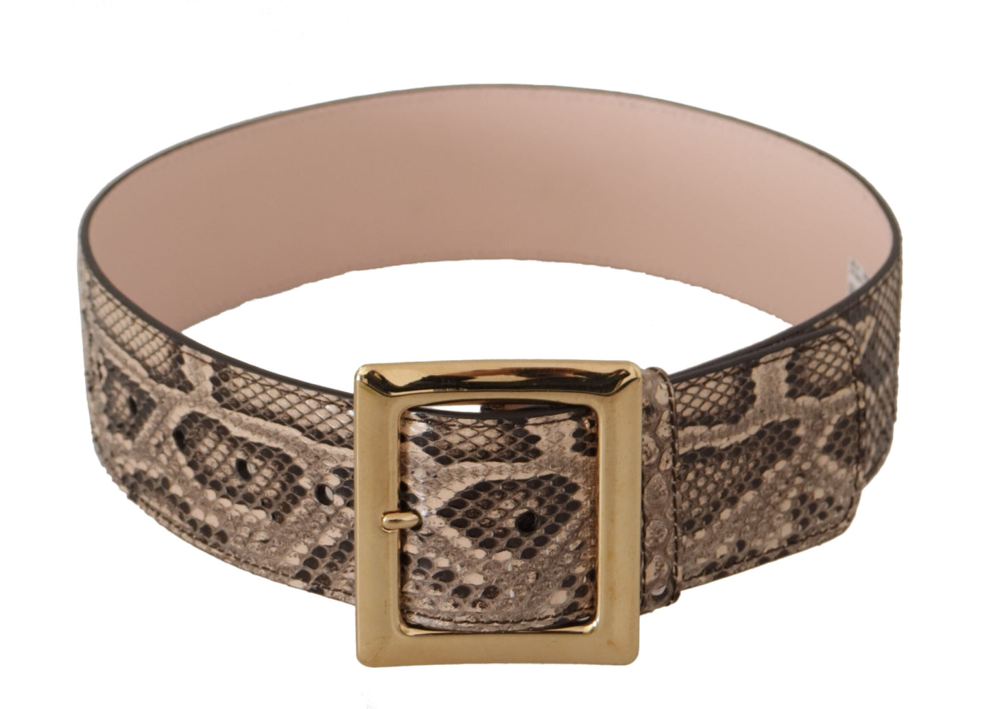 Dolce & Gabbana elegant læderbælte med logospænde