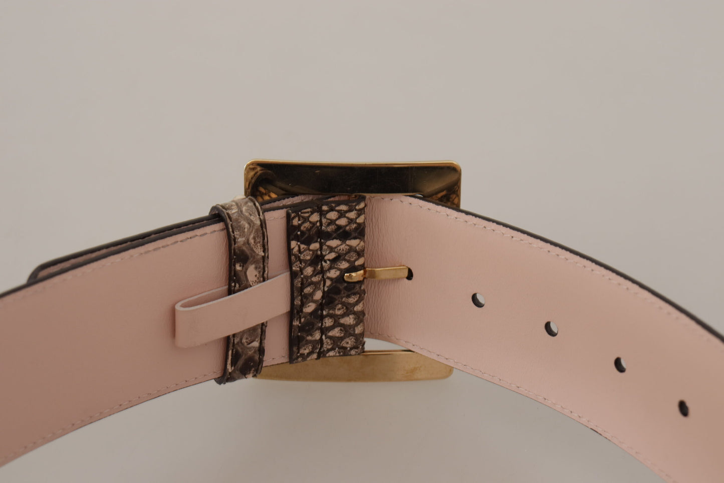 Dolce & Gabbana elegant læderbælte med logospænde