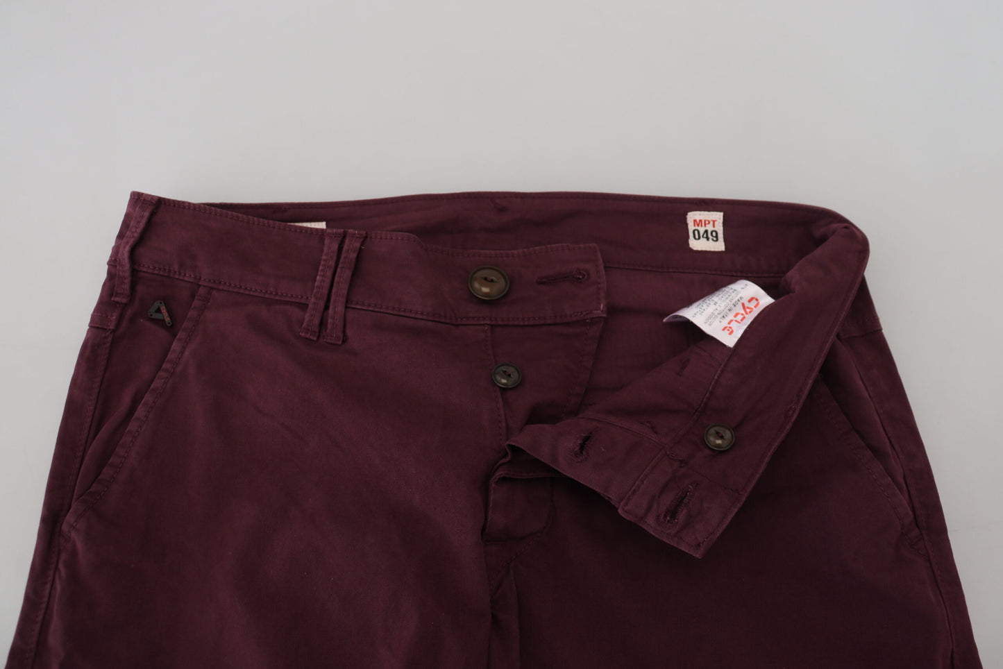 CYCLE Maroon Skinny Fit Bomuldsbukser