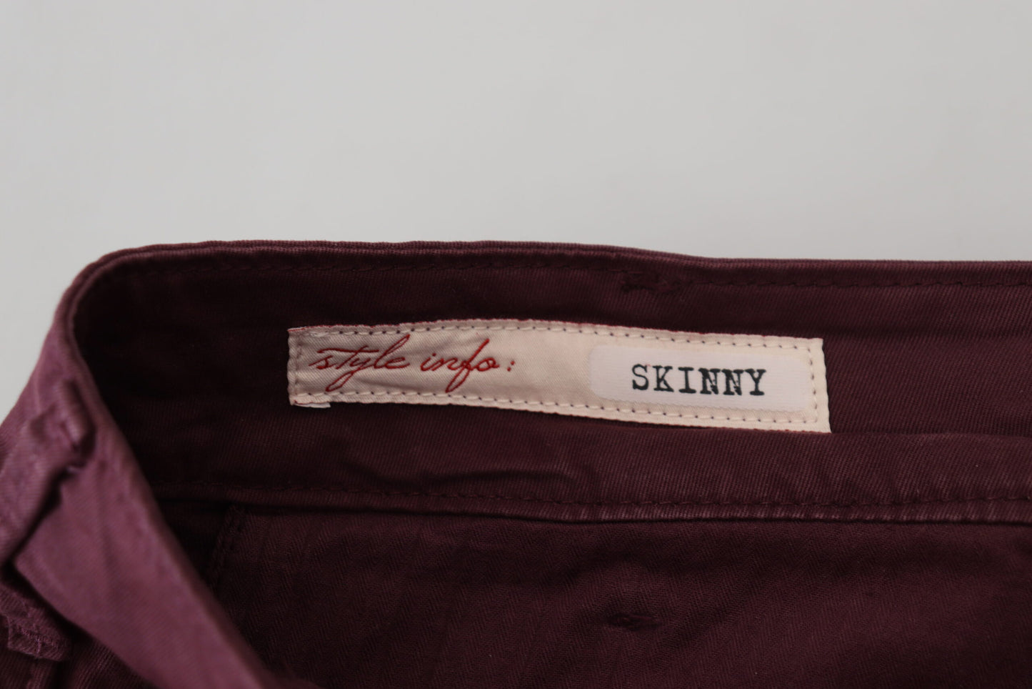 CYCLE Maroon Skinny Fit Bomuldsbukser