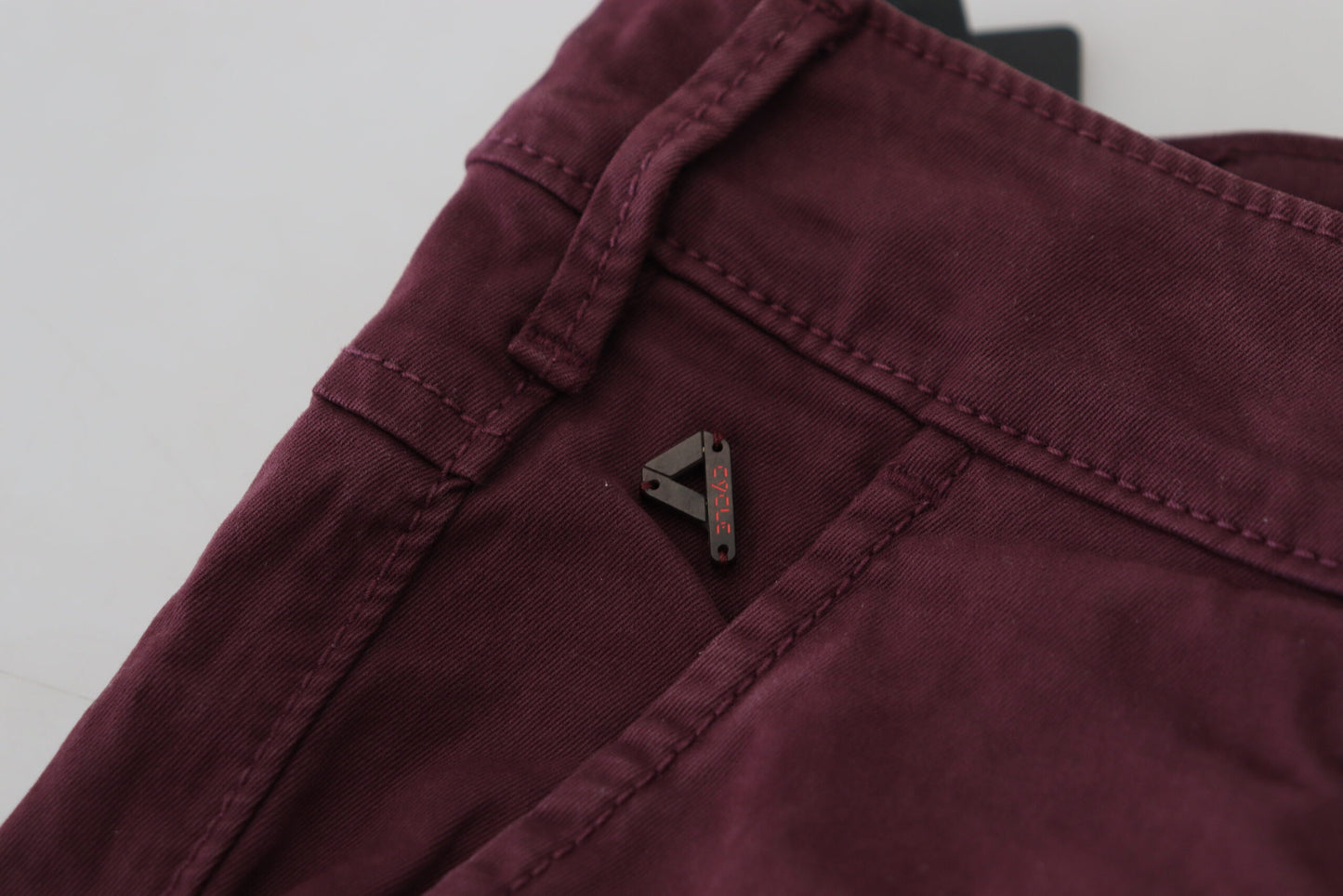 CYCLE Maroon Skinny Fit Bomuldsbukser
