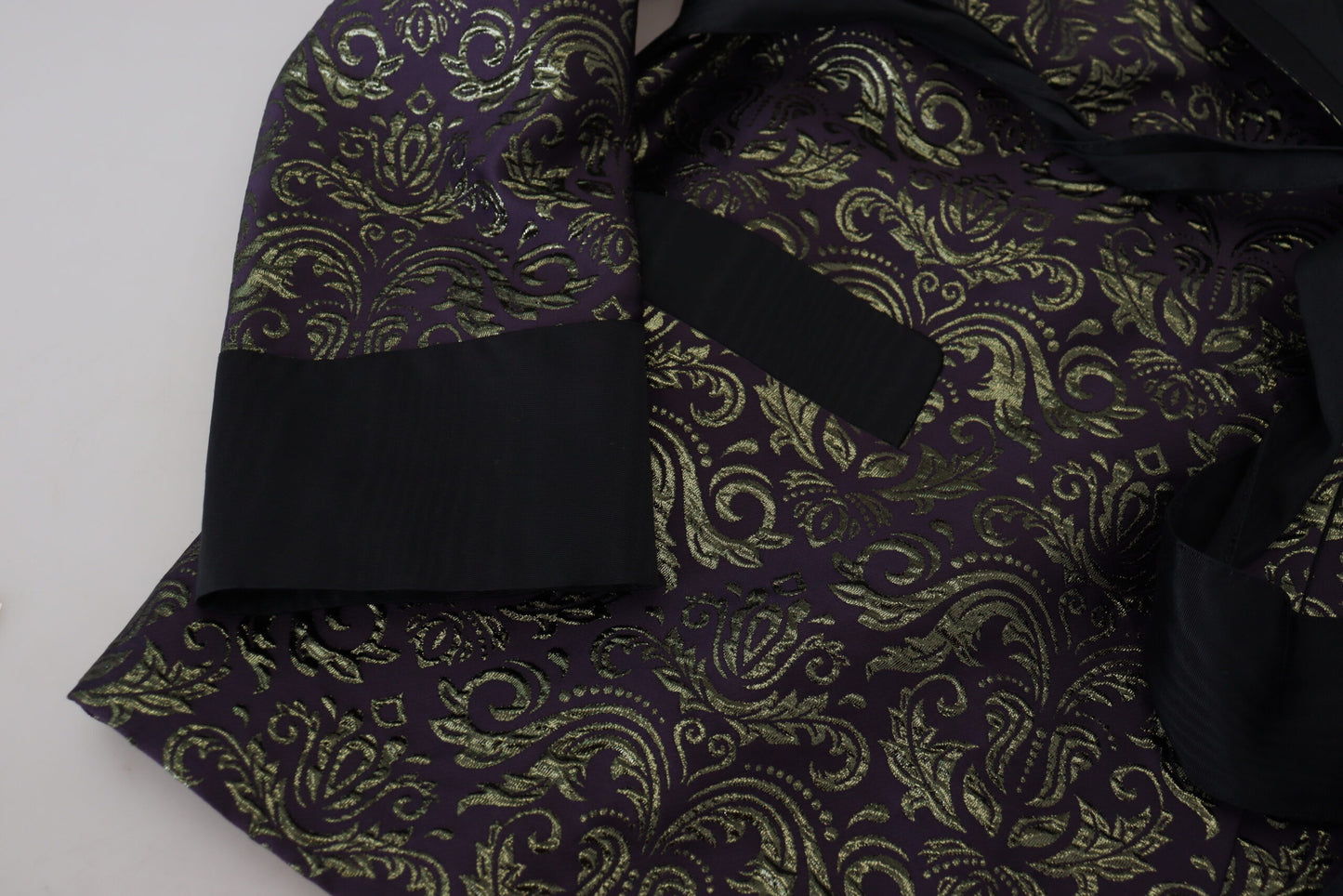 Dolce & Gabbana Guld Jacquard Morgenkåbe Jakke