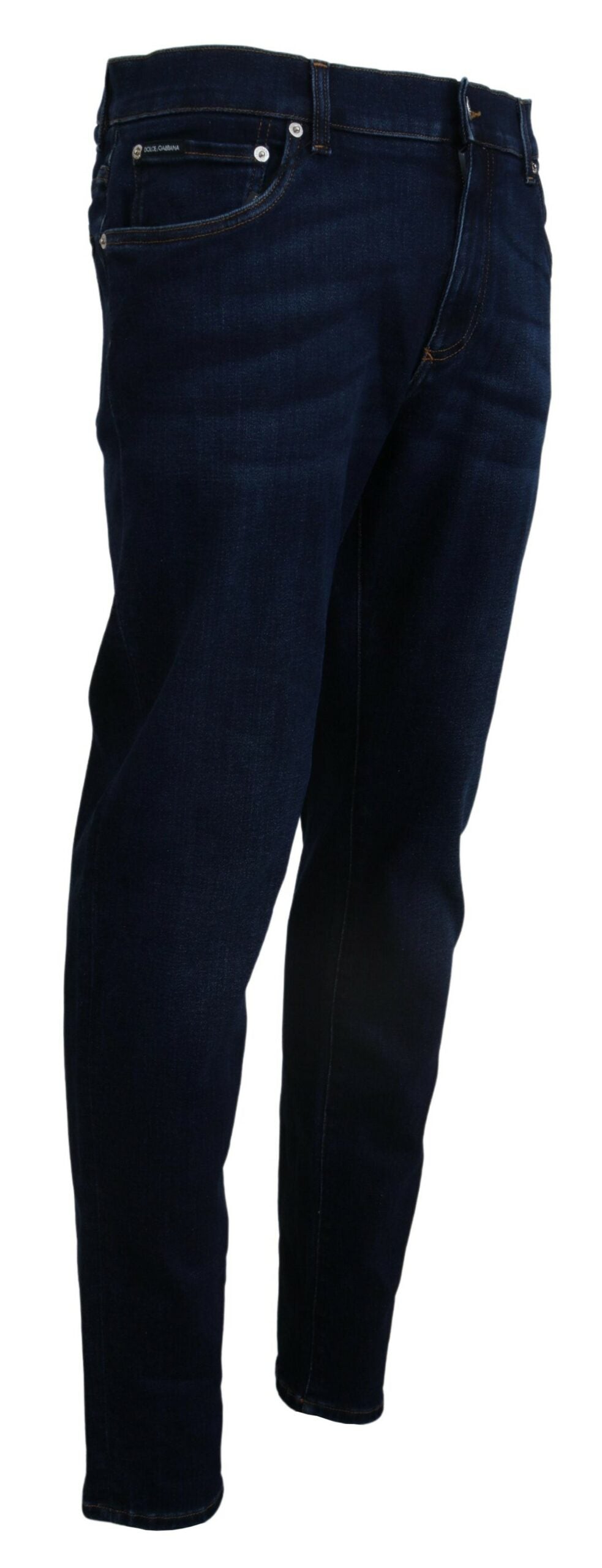 Dolce & Gabbana Elegant Slim Fit Mørkeblå Denim Jeans