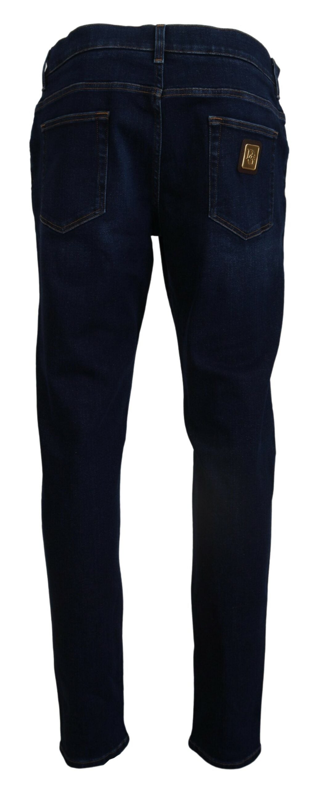 Dolce & Gabbana Elegant Slim Fit Mørkeblå Denim Jeans