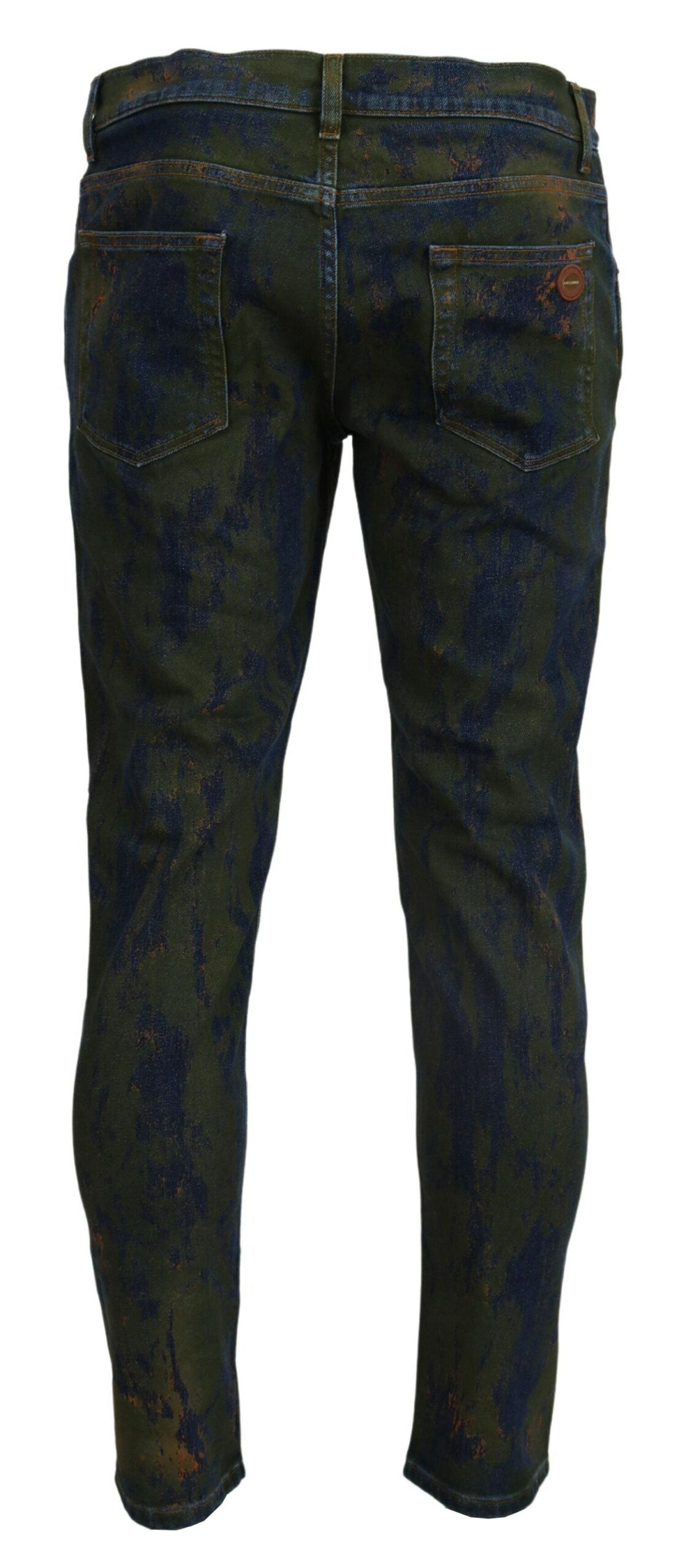 Dolce & Gabbana Chic Slim-Fit Denim Jeans i Grøn Vask